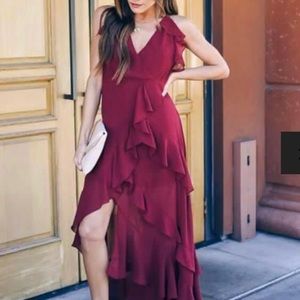 Size M Ruffle Tiered Maxi Dress -Vici collection